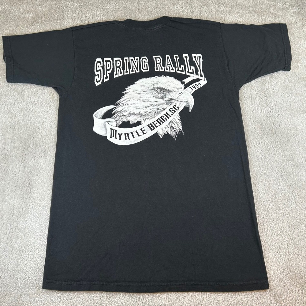 Vintage 1999 Myrtle Beach Spring Rally T-Shirt Men's L Black Ride of the Century - Picture 4 of 12